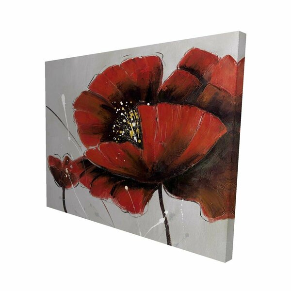 Fondo 16 x 20 in. Red Poppy Flowers-Print on Canvas FO2792171